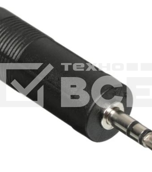 Переходник GoPower Jack 3.5мм (m)-Jack 6.3мм (f) черный Premium Zip-Lock c подвесом (1/500)