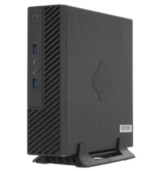 Компьютерный корпус Slim Case Powerman ME100S-BK front fan 4cm, 120W adapter, Mini ITX, VESA