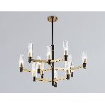 Люстра Ambrella light LH55515/12 BK/BS/CL черный/латунь/прозрачный E14*12 max 40W D860*905, фото8