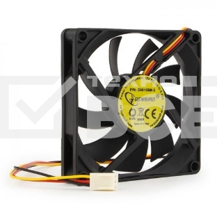 Вентилятор для корпуса Gembird D8015SM-3 черный, 80 мм, 2600 об/мин, 27 дБ, 3 pin