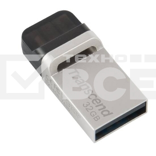 Флеш диск Transcend 32GB JetFlash 880, USB 3.0 OTG ,Металл