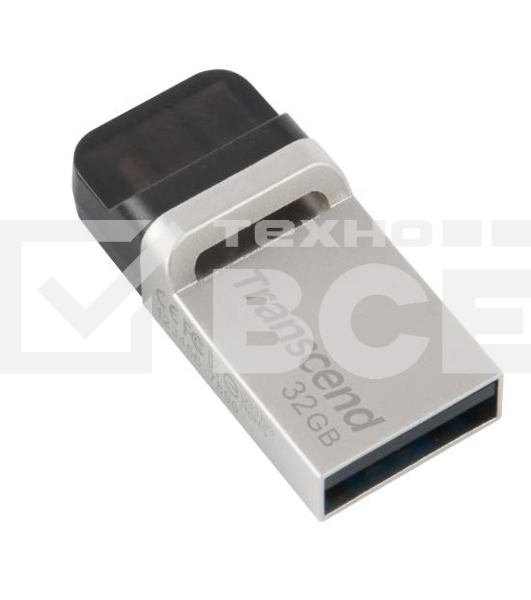 Флеш диск Transcend 32GB JetFlash 880, USB 3.0 OTG ,Металл