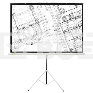 Экран Cactus 127x127см Triscreen CS-PST-127X127 1:1 напольный рулонный белый