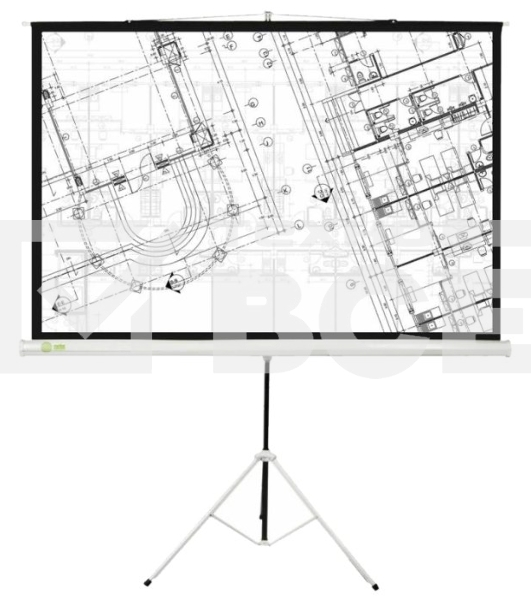 Экран Cactus 127x127см Triscreen CS-PST-127X127 1:1 напольный рулонный белый