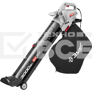 Пылесос садовый Зубр ЗПСЭ-3000 3000Вт 8000-15000об/мин 160-270км/ч мусоросборник 45л 13.5м