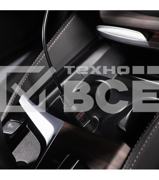 Автозарядка с индикатором (разъем 2.5х5.5) (АЗУ) шнур спираль 1.5 м Rexant