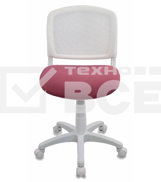 Кресло детское Бюрократ CH-W296NX/26-31 TW-15 белый, спинка сетка, сиденье розовый 26-31