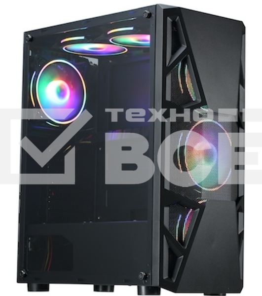 Компьютерный корпус Aerocool / Formula CL-3303B RGB черный без БП ATX 6x120mm 2xUSB2.0 1xUSB3.0 audio bott PSU