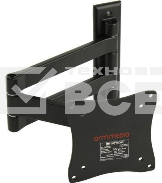 Кронштейн ARM Media LCD-7101 черный для LCD/LED ТВ 10