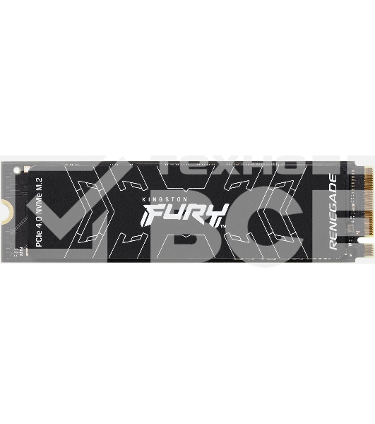 Накопитель SSD Kingston Fury Renegade, 500Gb, PCIe 4.0 x4, M.2 2280, NVMe, R/W 7300/3900, с радиатором
