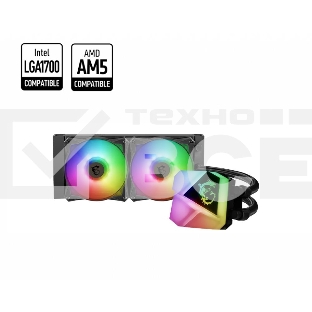 Водяное охлаждение для процессора MAG CORELIQUID C280 2x ARGB Fan, ARGB Block, Color Box (851446)