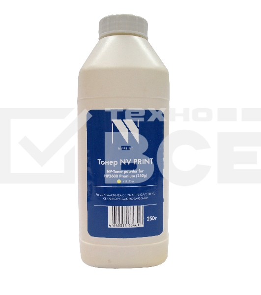 Тонер NVP для HP 2600 (250 г) Yellow для C9732A, CB542A, CC532A, CE252A, CE312A, CE322A, Q5952A, Q6002A, Q6462A Premium