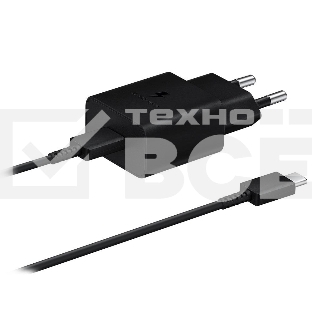 Сетевое зарядное устройство Samsung Adapter 15W Type C with Cable черный (EP-T1510XBEGEU)