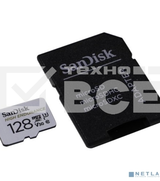 Флеш карта microSD 128GB SanDisk microSDXC Class 10 UHS-I U3 V30 High Endurance Video Monitoring Card