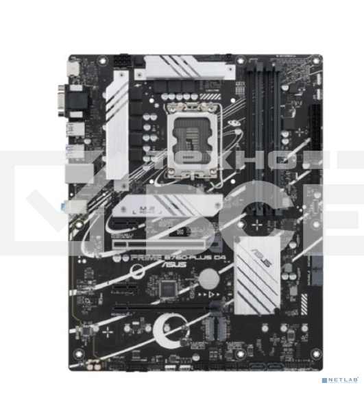 Материнская плата ASUS PRIME B760-PLUS D4, LGA 1700, Intel B760, 4xDDR4, 4xSATA, 3xM.2, 1xPCIe 4.0 x4, 1xPCIe 5.0 x16, 1xHDMI, 1xDP, 1xVGA, 1x 2.5Gb LAN, 1xUSB 3.2 Gen 2, 2xUSB-A 3.2 Gen 2, 3x3.5 мм, 7.1, ATX