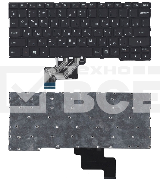 Клавиатура для ноутбука Lenovo Yoga 3 11 300-11IBR 300-11IBY 700-11ISK, черная