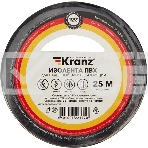 Изолента ПВХ KRANZ 0.13х15 мм, 25 м, черная, фото2