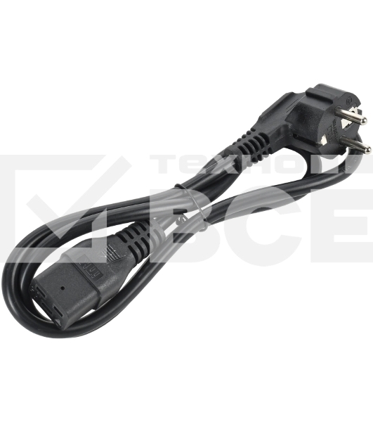 Шнур питания ITK PC-C19D-1M C19-Schuko проводник.:3x1.5мм2 1м 230В 16А (упак.:1шт) черный