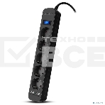 Фильтр SVEN SF-05LU 3.0 м (5 евро розеток,2*USB(2,4А)) черный, цветная коробка Surge protector SVEN SF-05LU 3.0 м (5 евро розеток,2*USB(2,4А)) черный, цветная коробка, фото2
