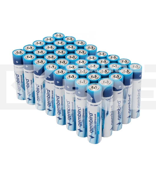 Батарейки щелочные/алкалиновые Gembird GB-LR03-40B, тип AAA, 40шт, коробка