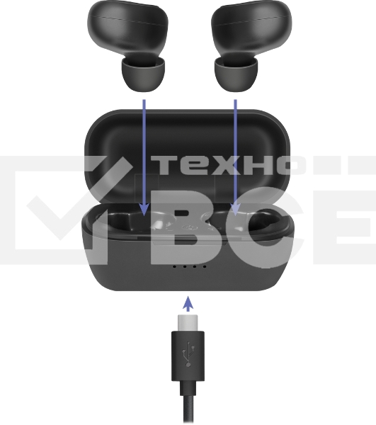 Гарнитура Defender TWINS 638 черный