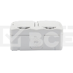 Блок из 2 розеток горизонтальный KRANZ Mini OG открытой установки с заземлением, IP54 белый, фото7