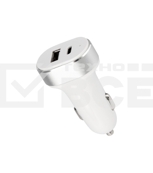 Автозарядка в прикуриватель Rexant АЗУ USB-A+USB-C, 3.1 A белый