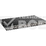 Коммутатор D-Link DGS-1250-52XMP/A1A, L2 Smart Switch with 48 10/100/1000Base-T ports and 4 10GBase-X SFP+ ports (48 PoE ports 802.3af/802.3at (30 W), PoE Budget 370W).16K Mac address, 802.3x Flow Control, 4K, фото2