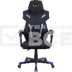 Кресло игровое Оклик 111G черный/синий сиденье черный сетка/ткань с подголов. крестов. пластик черный, фото2