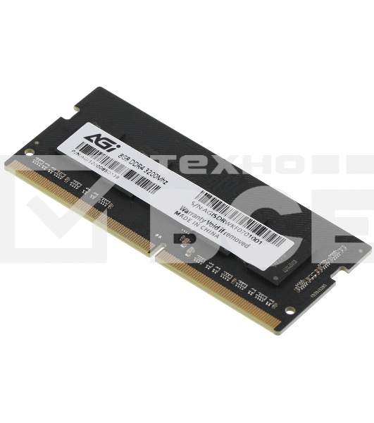 Оперативная память AGI, DDR4, 8GB (1x8GB), 3200MHz, CL22, SO-DIMM