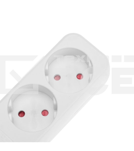 Удлинитель STANDARD 2 гнезда, 5м, 2х1,0мм², б/з, белый Rexant
