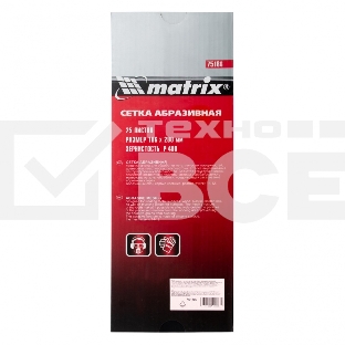 Сетка абразивная Matrix, P 400, 106 х 280 мм, 25 шт.
