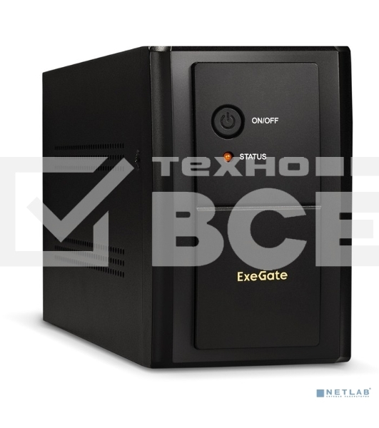 Источник бесперебойного питания ExeGate SpecialPro UNB-1200.LED.AVR.C13.RJ <1200VA/750W, LED, AVR, 6*IEC-C13, RJ45/11, Black>