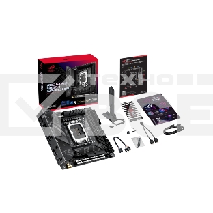 Материнская плата ASUS ROG STRIX B860-I GAMING WIFI, LGA1851, Intel B860, 2xDDR5, 4xSATA, 2xM.2, 1xPCIe 5.0 x16, 1xDP, 1xHDMI, 1xThunderbolt 4, 1x2.5Gb LAN, Wi-Fi 7, 2xUSB 2.0, 3xUSB 3.2 Gen 1, 1xUSB 3.2 Gen 2, 1xUSB 3.2 Gen 2x2, 1xUSB-C, 1xS/PDIF, 2x3.5 