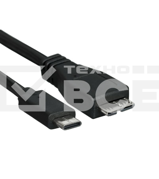 Кабель GoPower Type-C (m)-microUSB-B (m) 0.5м ПВХ черный Premium Zip-Lock c подвесом (1/200)