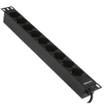 Блок розеток горизонтальный ExeGate ServerPro PDU-19H906 Al-9S-C14-2.5, 19', 1U, Алюминий, 9 Schuko, кабель с вилкой C14 VDE-250V-10A-3*1.5мм2, 2.5 метра, черный, фото5