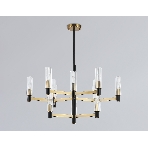 Люстра Ambrella light LH55515/12 BK/BS/CL черный/латунь/прозрачный E14*12 max 40W D860*905, фото7