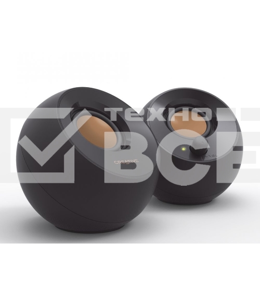 Колонки Creative PEBBLE MF1680 2.0 черный 4.4Вт