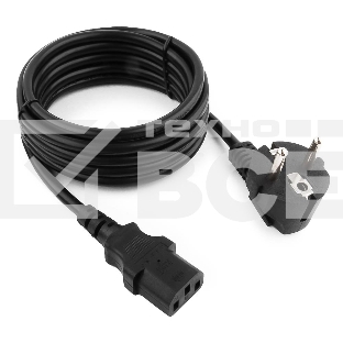 Кабель Кабель питания Gembird 3.0м, черный, с заземлением, пакет PC-186-10
