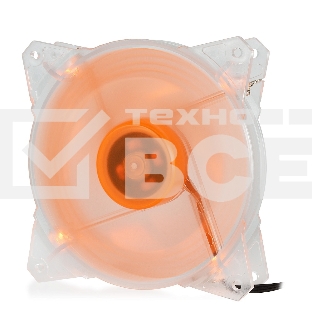 Вентилятор для корпуса Crown CMCF-12025S-1213 прозрачный/оранжевый, 120 мм, 1650 об/мин, 28 дБ, 3 pin