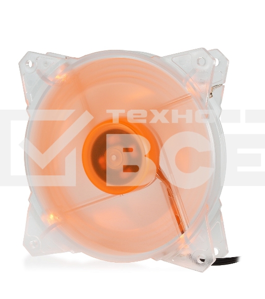 Вентилятор для корпуса Crown CMCF-12025S-1213 прозрачный/оранжевый, 120 мм, 1650 об/мин, 28 дБ, 3 pin