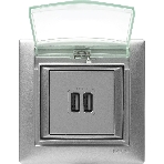 Розетка 2-ая USB | 770270 | Legrand Valena Алюминий, фото3