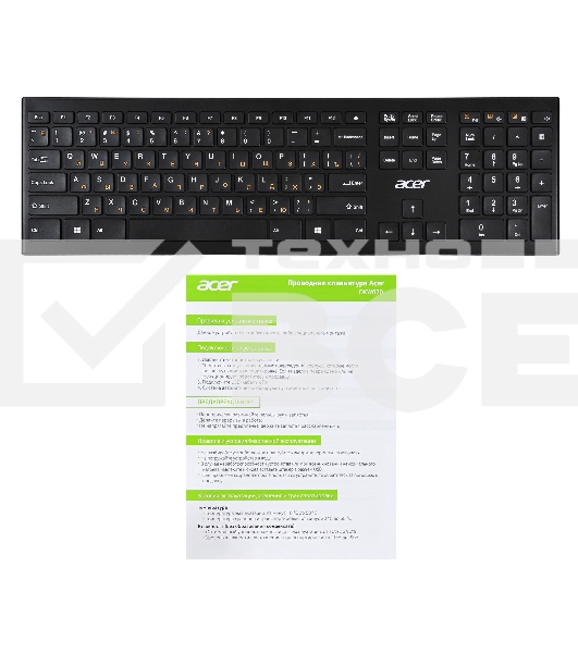 Клавиатура Acer OKR010 беспроводная, USB, Радиоканал, черный