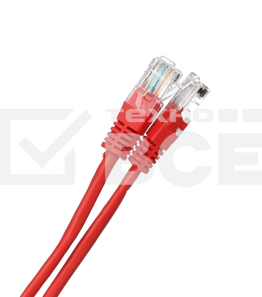 Патч-корд литой Aopen/Qust UTP кат.5е 1м красный