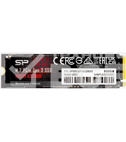 Накопитель SSD 250GB Silicon Power UD80, M.2 2280, PCI-E 3x4, [R/W - 3400/3000 MB/s]