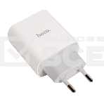 Сетевое зарядное устройство HOCO C80A Rapido 1xUSB + 1xUSB-C, 3.1A, 20W, белый, фото3