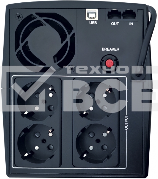 Источник бесперебойного питания Импульс ЮНИОР СМАРТ 1500, 1500/900 ВА/Вт, LCD, USB, RJ11/RJ45, IEC-C13x6