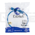 Шнур комм. Cabeus, кат. 5е, неэкр., U/UTP, RJ45/RJ45, PVC, AWG24, 0.5м, синий, фото 1