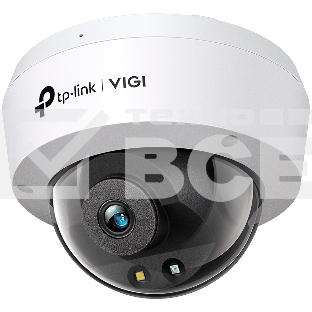 Камер видеонаблюдения TP-Link 5MP Full-Color Dome Network CameraSPEC: H.265+/H.265/H.264+/H.264, 1/2.7'' Progressive Scan CMOS, Color/0.005 Lux@F1.6, 0 Lux with IR/White Light, 25fps/30fps ( 2880x1620, 2048x1280, 1920x1080,1280x720), True WDR, PoE/12V DC, 4 mm Fixed Lens, Built