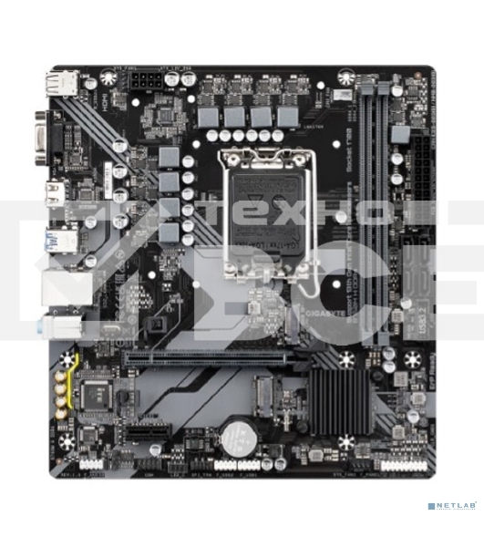 Материнская плата Gigabyte B760M H DDR4, LGA 1700, Intel B760, 2xDDR4, 4xSATA, 2xM.2, 1xPCIe 4.0 x16, 1xPCIe x1, 1xHDMI, 1xVGA, 1x 1Gb LAN, 2xUSB 2.0, 4xUSB 3.2 Gen 1, 3x3.5 мм, 7.1, Micro ATX